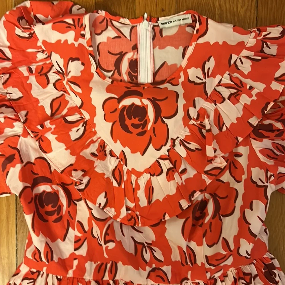 Batsheva Red and White Floral Dress - Picture 6 of 8